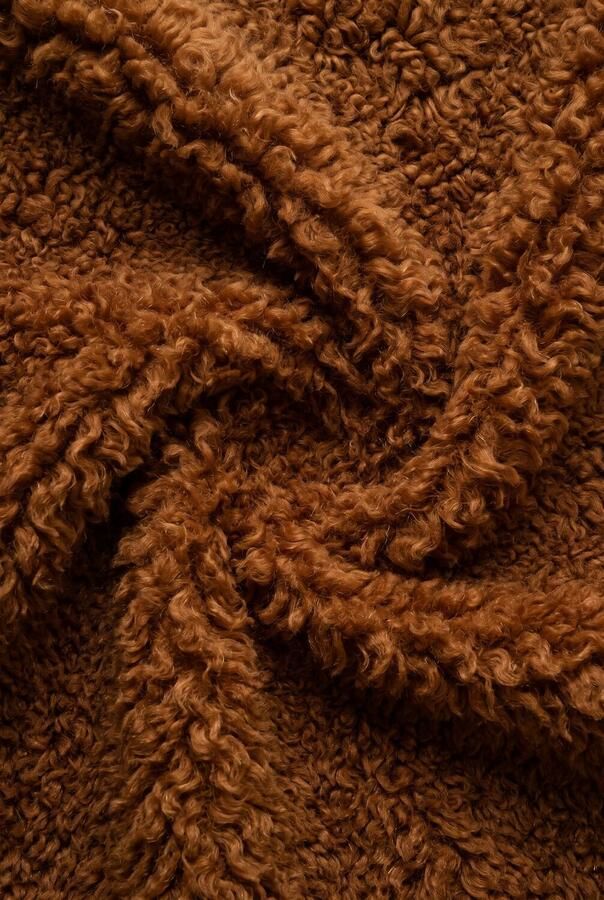 Alix the Label Alix Mini faux fur winterjas cognac