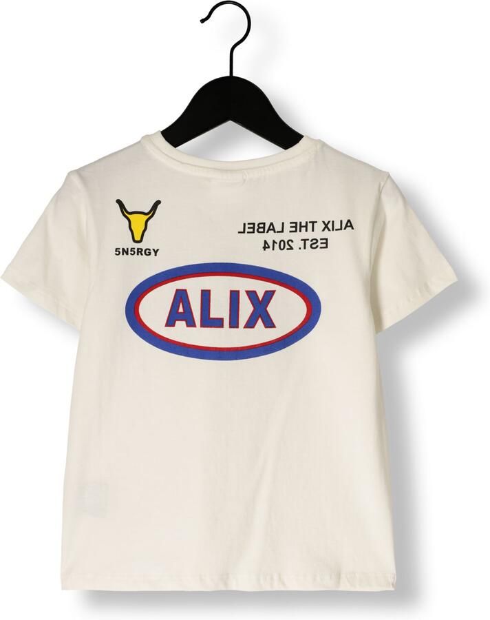ALIX MINI Jongens Polo's & T-shirts Knitted Sports Artwork T-shirt Gebroken Wit