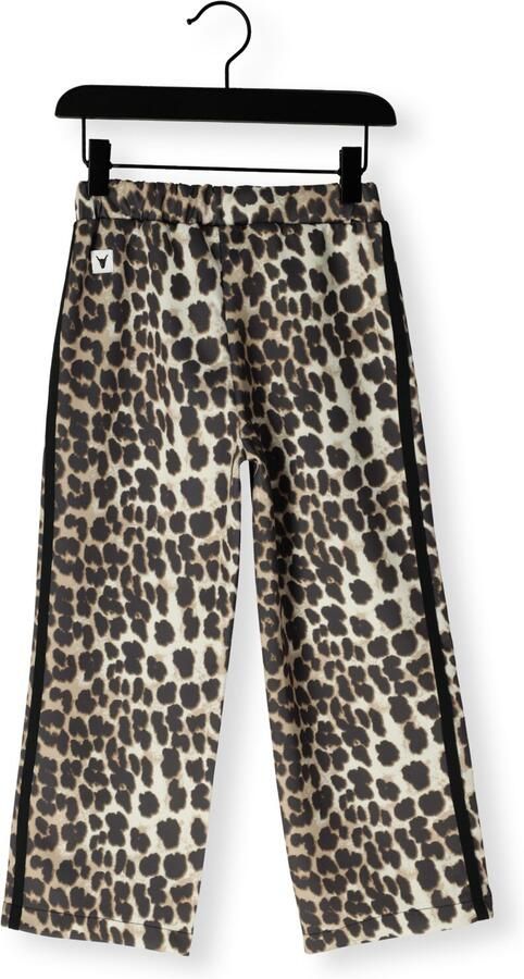 Alix the Label Alix Mini wide leg sweatpants met panterprint bruin - Foto 2