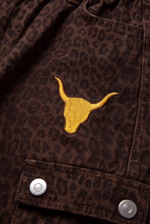 Alix the Label Alix Mini barrel jeans met panterprint bruin - Foto 2