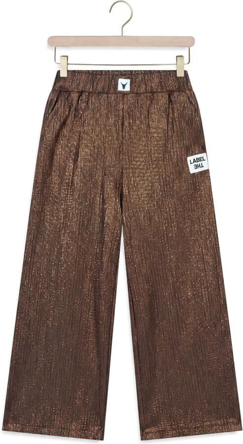 ALIX MINI Meisjes Broeken Shiny Wide Leg Pants Brons