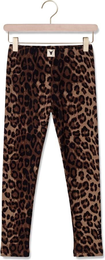 Alix the Label Alix Mini super skinny legging met panterprint bruin