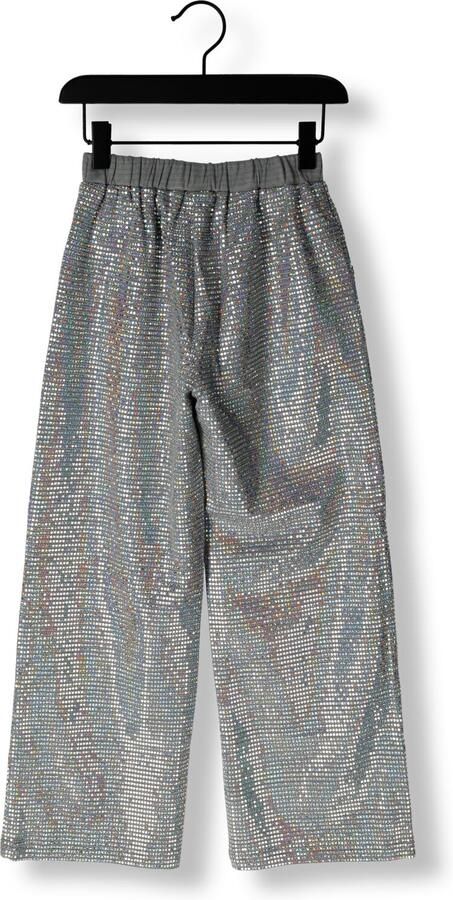 ALIX MINI Meisjes Broeken Wide Leg Sparkle Pants Zilver