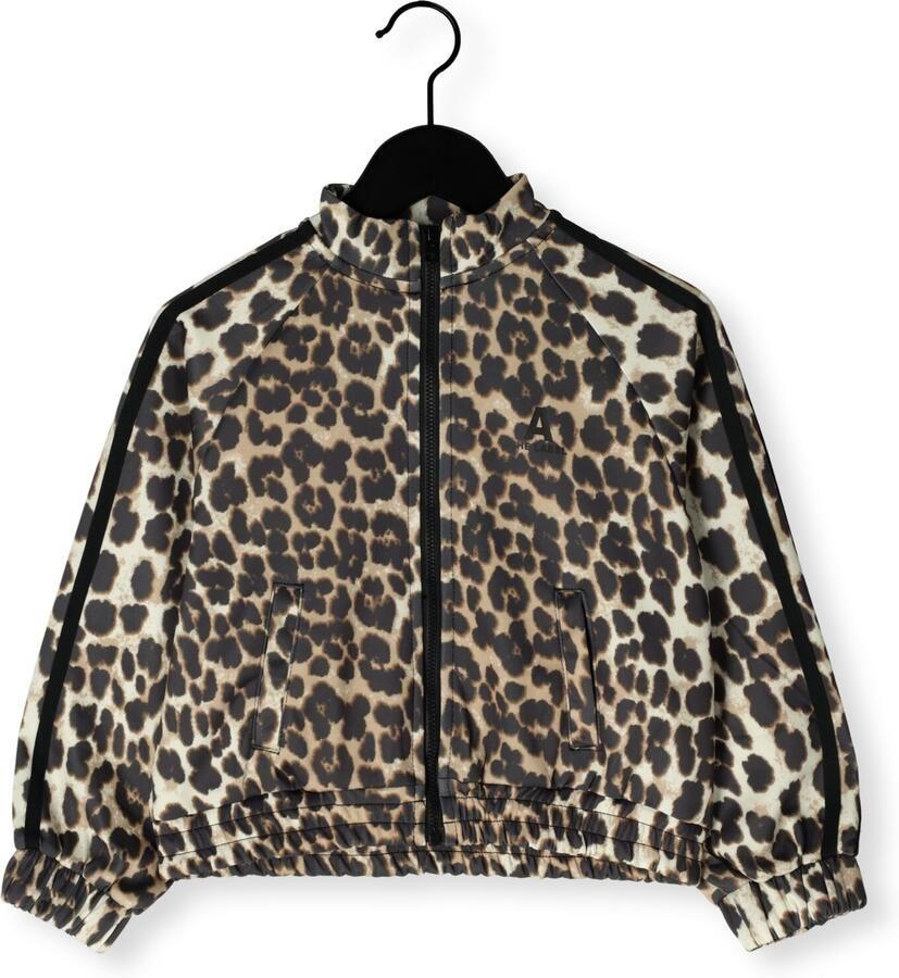Alix the Label Alix Mini sweatvest met panterprint bruin