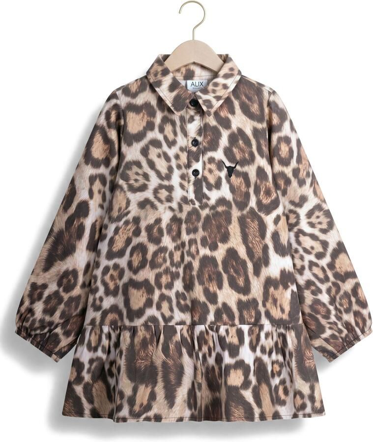 ALIX MINI Meisjes Jurken Jaguar Dress Beige