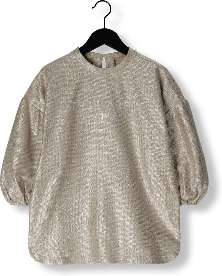 ALIX MINI Meisjes Jurken Knitted Silver Dress Goud