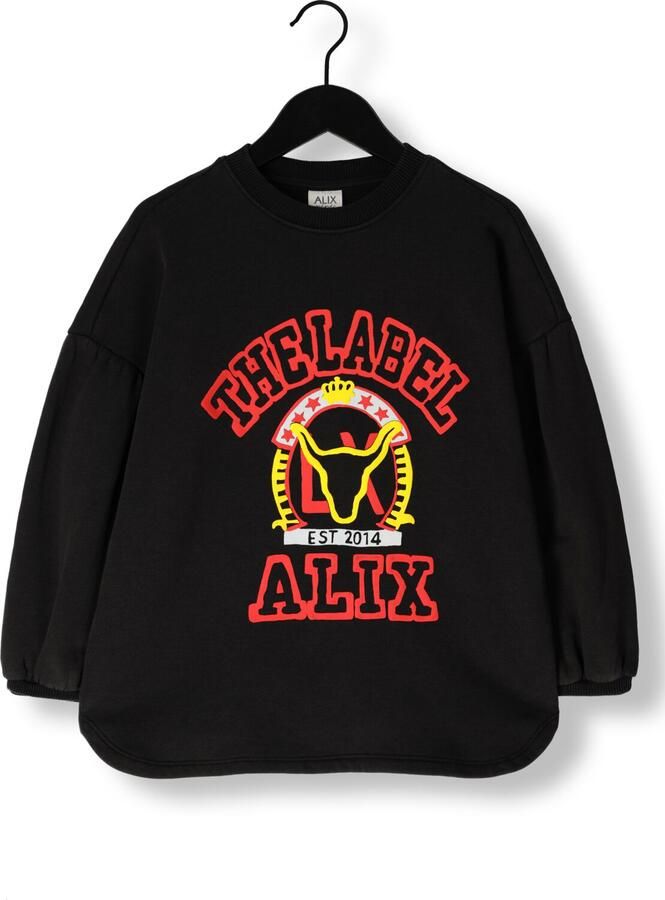 Alix the Label Alix Mini sweatjurk met printopdruk zwart rood geel - Foto 3