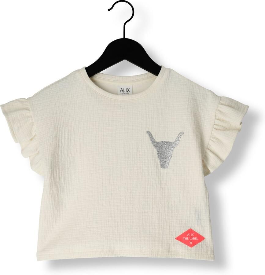 ALIX MINI Meisjes Tops & T-shirts Ruffle T-shirt Ecru - Foto 2
