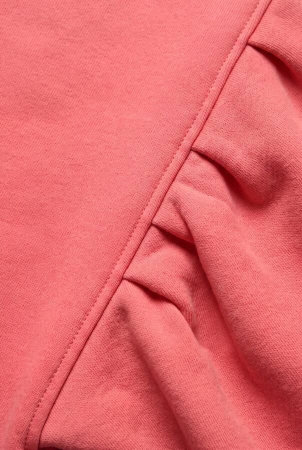Alix the Label Alix Mini oversized sweater met logo koraalrood
