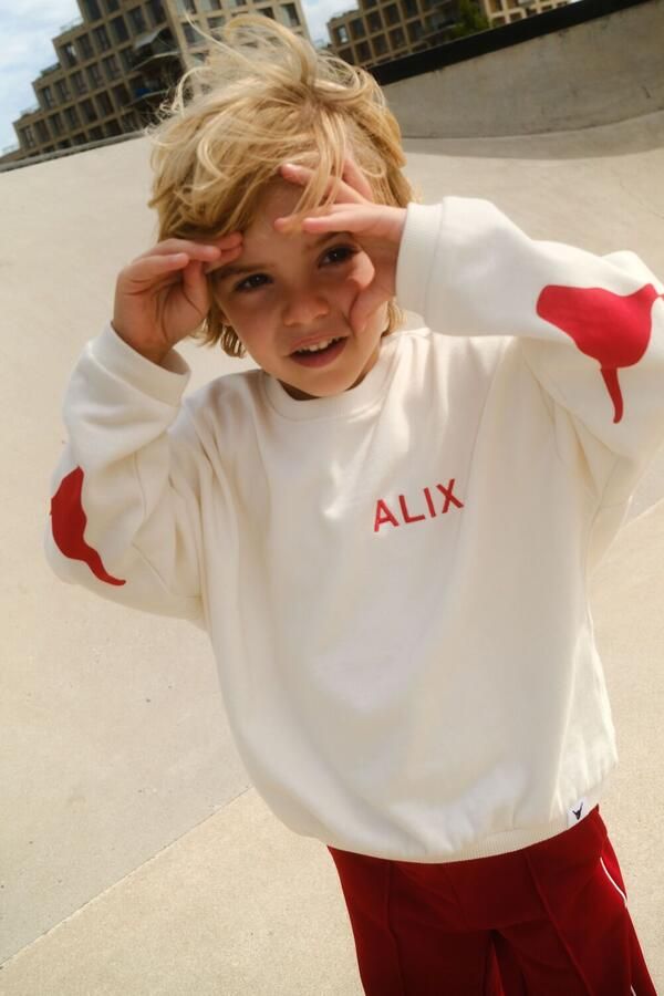 ALIX MINI Meisjes Truien & Vesten Knitted Bull Sleeve Sweater Creme - Foto 2