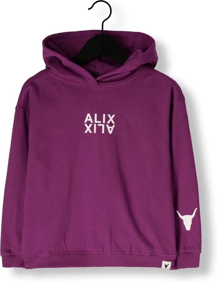 ALIX MINI Meisjes Truien & Vesten Knitted Logo Hoody Paars - Foto 3