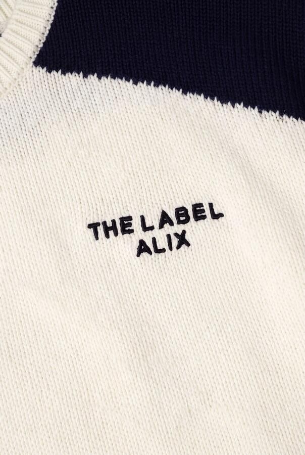 Alix the Label Alix Mini oversized gebreide trui met backprint ecru - Foto 3