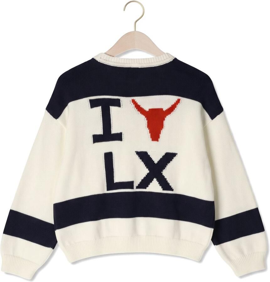 Alix the Label Alix Mini oversized gebreide trui met backprint ecru - Foto 2