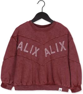 Alix Mini Bordeaux Trui Teens Knitted Colour Block Sweater