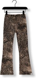 Alix Mini Bruine Flared Broek Knitted Feather Animal Flared Pants