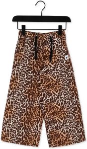 Alix Mini Bruine Kids Woven Leopard Denim Wide Leg Pants