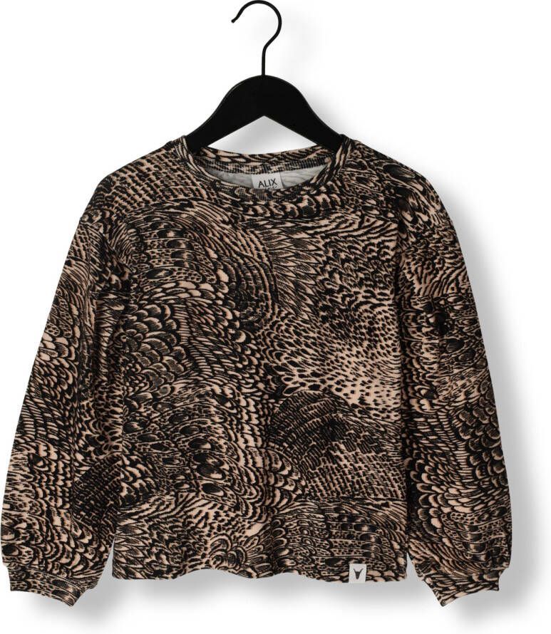 ALIX MINI Meisjes Tops & T-shirts Knitted Feather Animal Top Bruin