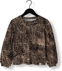 Alix Mini Bruine Knitted Feather Animal Top