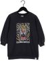 ALIX MINI Meisjes Jurken Teens Knitted Tiger Sweat Dress Zwart - Thumbnail 1
