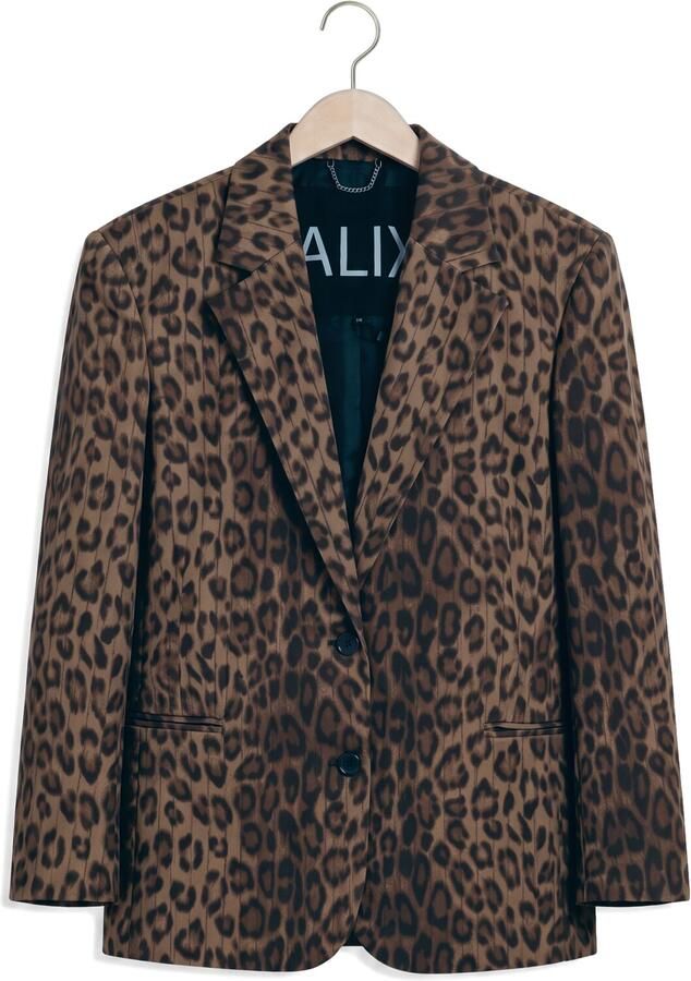ALIX THE LABEL Dames Blazers Ladies Woven Animal Blazer Bruin - Foto 2
