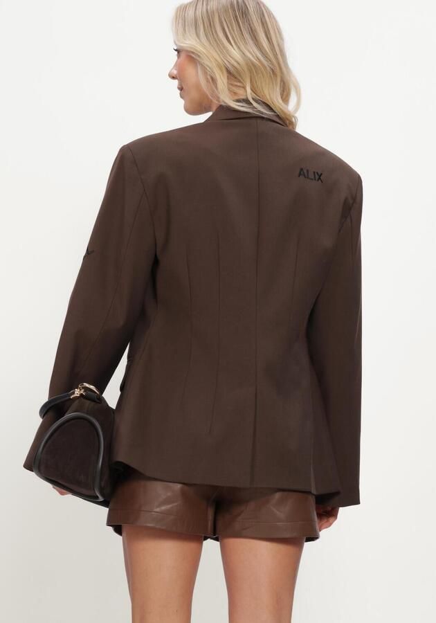 ALIX THE LABEL Dames Blazers Ladies Woven Fitted Blazer Bruin - Foto 3