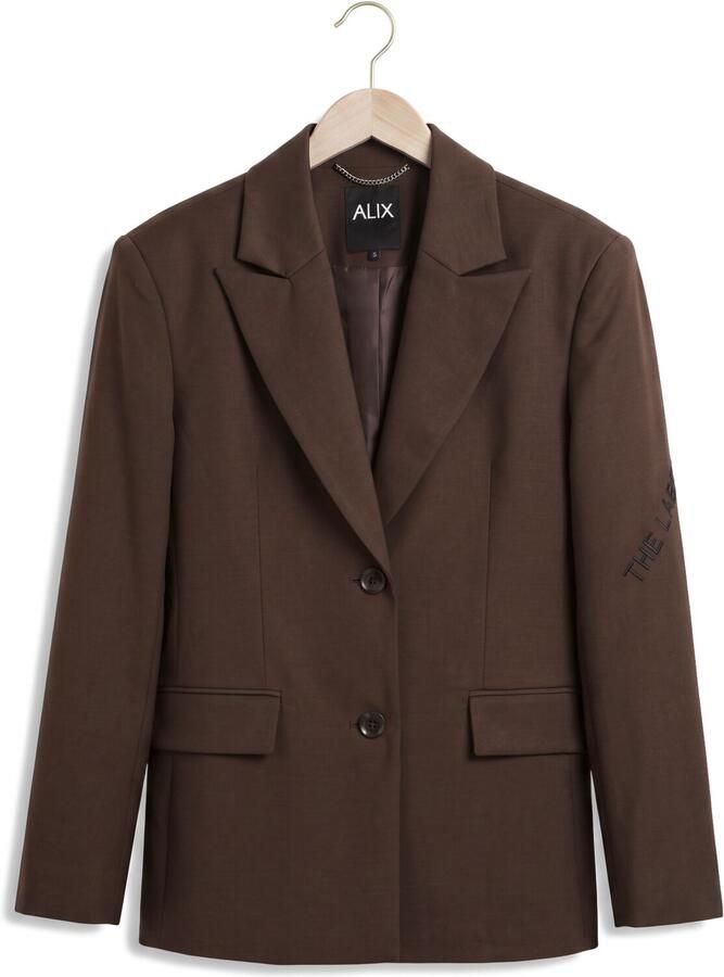 ALIX THE LABEL Dames Blazers Ladies Woven Fitted Blazer Bruin - Foto 2