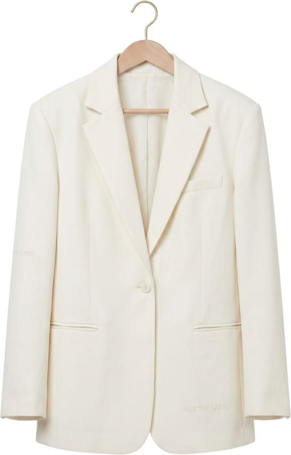 ALIX THE LABEL Dames Blazers Ladies Woven Flowy Oversized Blazer Gebroken Wit - Foto 4