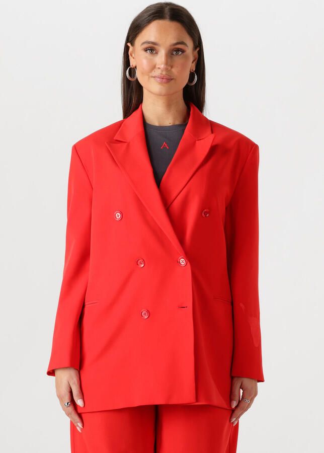 ALIX THE LABEL Dames Blazers Ladies Woven Oversized Blazer Rood - Foto 4