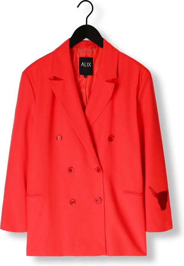 ALIX THE LABEL Dames Blazers Ladies Woven Oversized Blazer Rood - Foto 3
