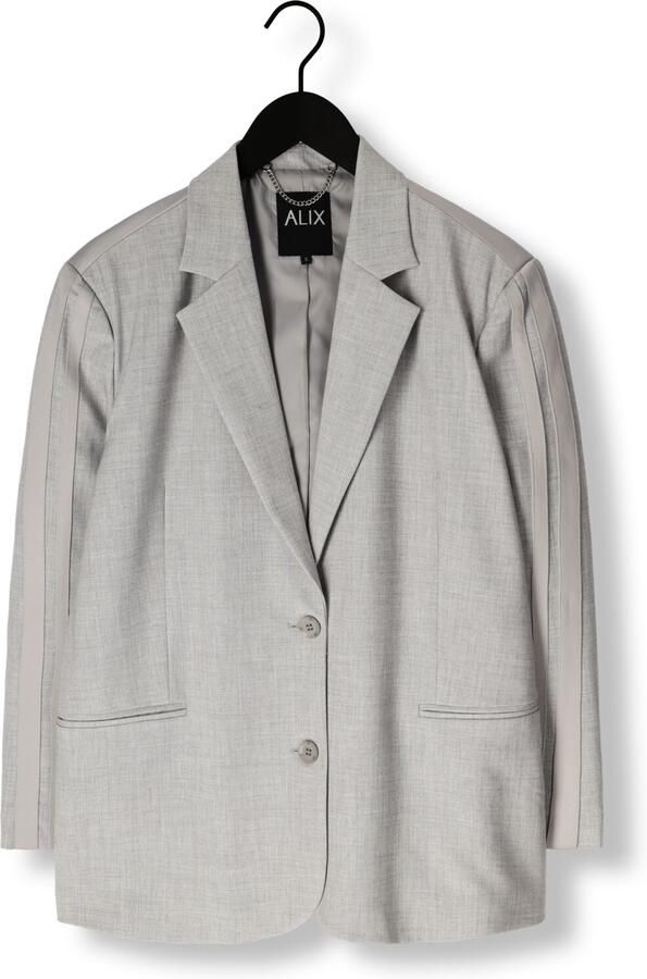 ALIX THE LABEL Dames Blazers Woven Flowy Blazer Lichtgrijs - Foto 2