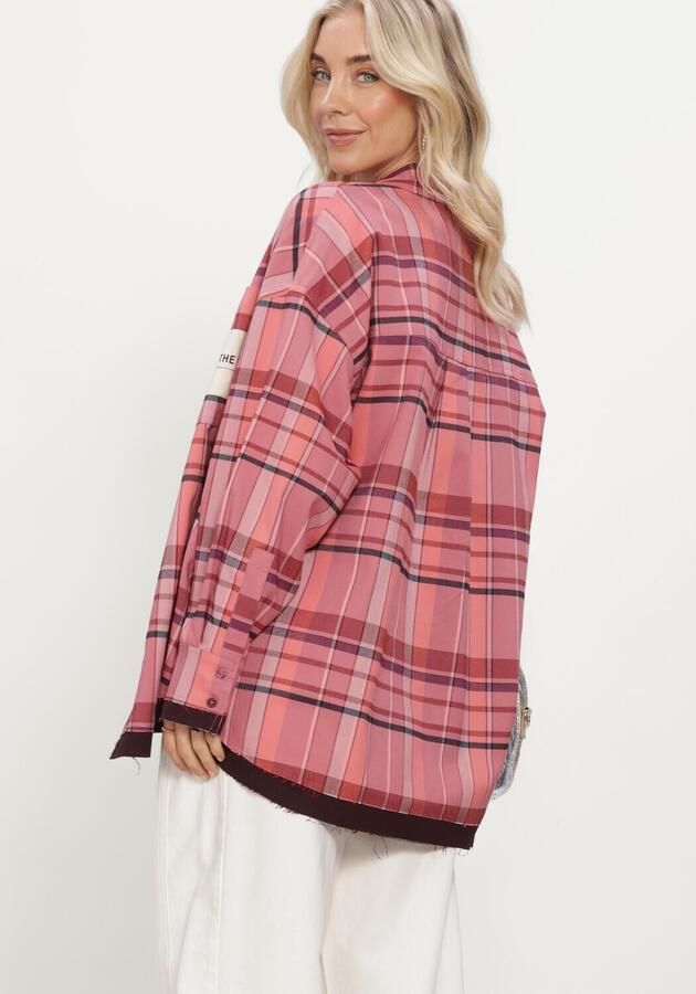 ALIX THE LABEL Dames Blouses Ladies Woven Check Blouse Roze - Foto 3