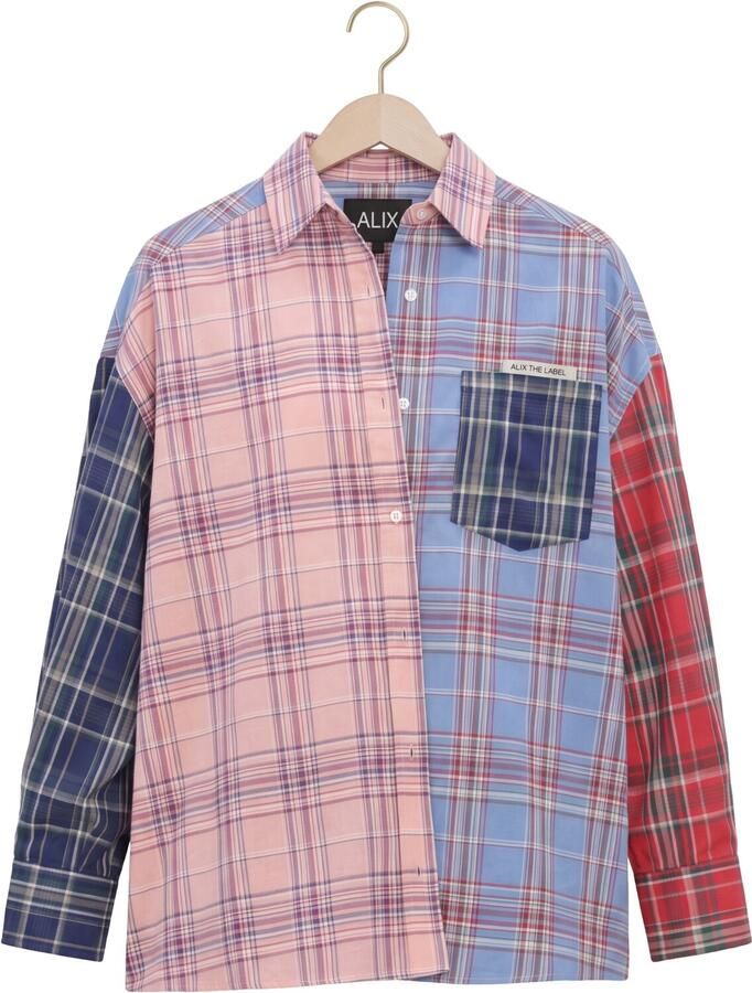 ALIX THE LABEL Dames Blouses Ladies Woven Check Mix Blouse Multi - Foto 2