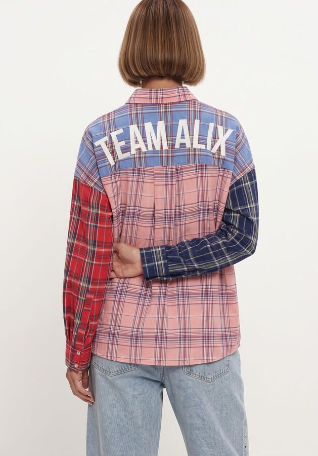 ALIX THE LABEL Dames Blouses Ladies Woven Check Mix Blouse Multi - Foto 4