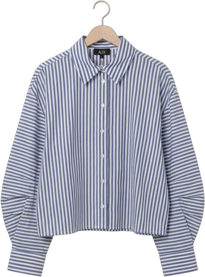 ALIX THE LABEL Dames Blouses Ladies Woven Fancy Striped Blouse Blauw - Foto 2