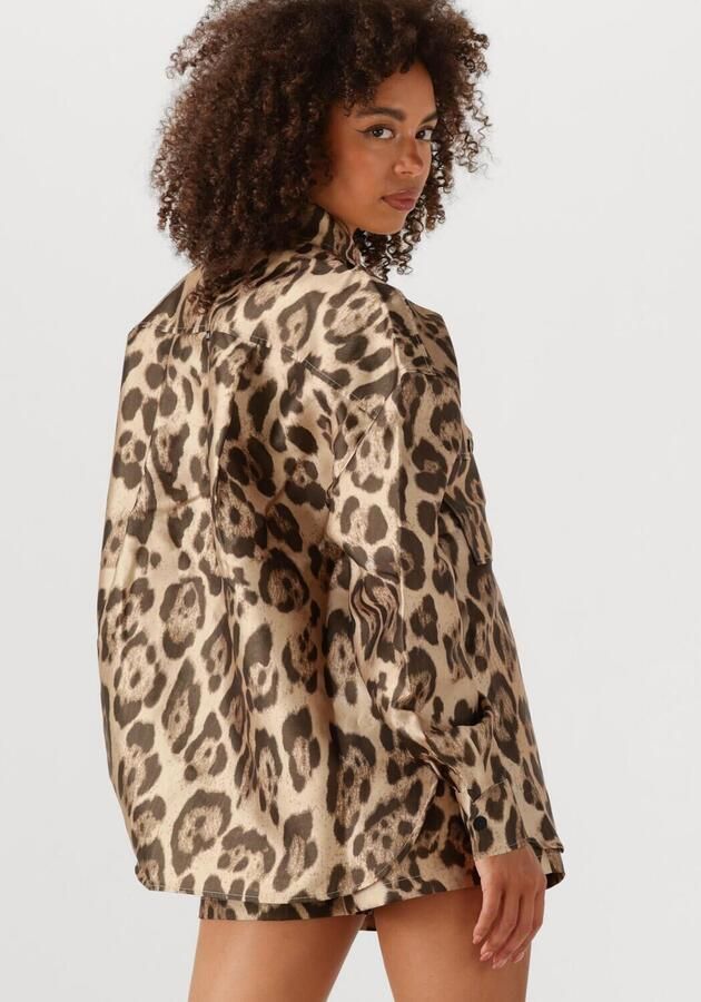 ALIX THE LABEL Dames Blouses Ladies Woven Jaquar Oversized Blouse Beige - Foto 2