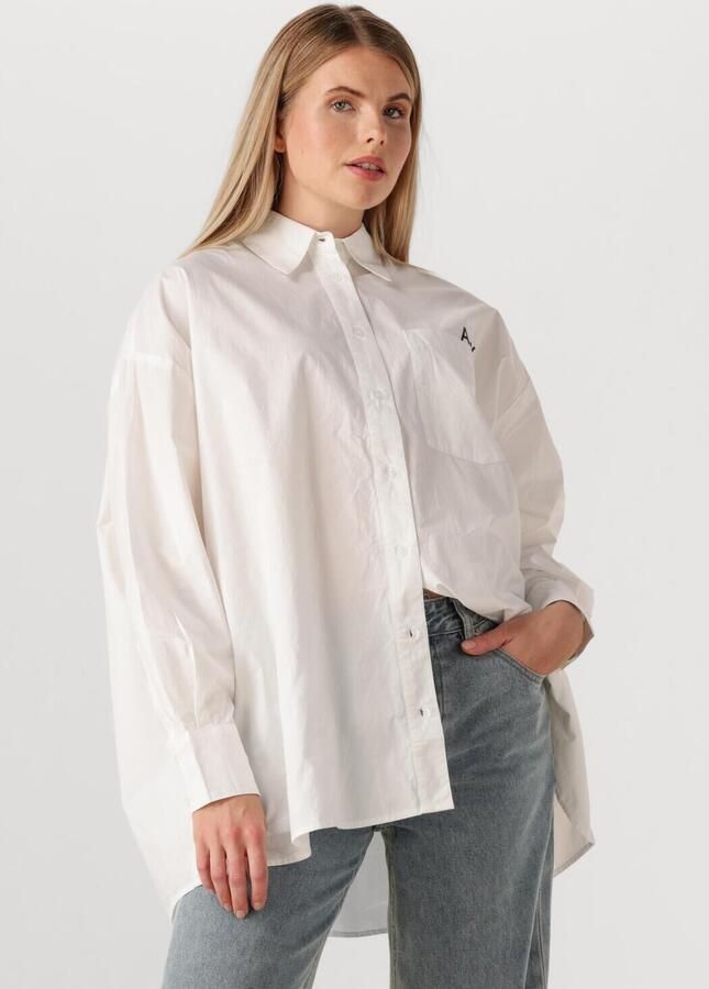 ALIX THE LABEL Dames Blouses Ladies Woven Oversized Poplin Blouse Wit - Foto 4