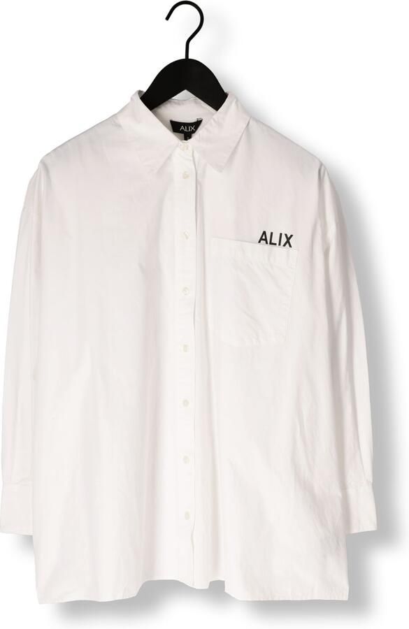 ALIX THE LABEL Dames Blouses Ladies Woven Oversized Poplin Blouse Wit - Foto 3