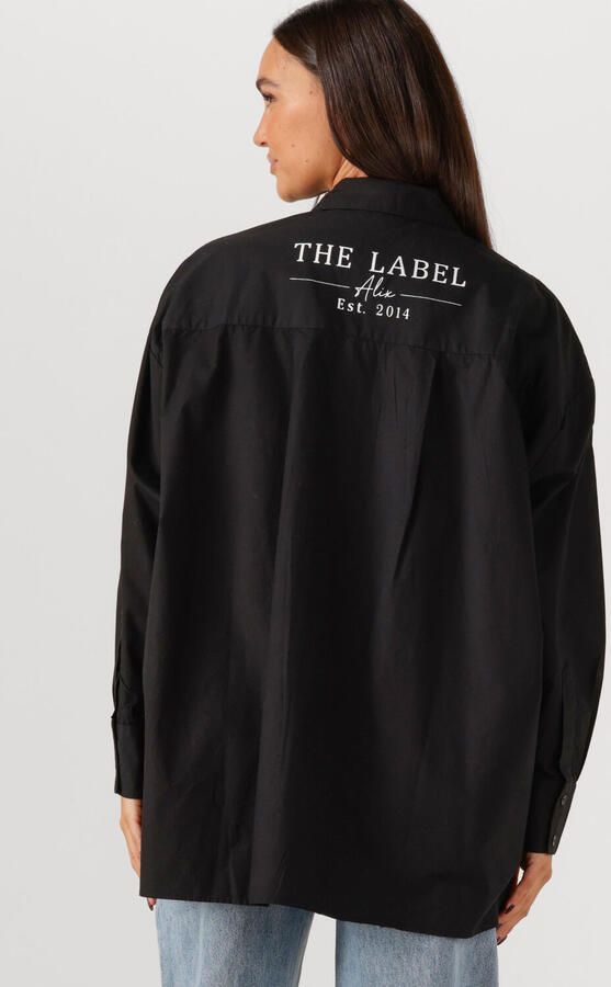ALIX THE LABEL Dames Blouses Ladies Woven Oversized Poplin Blouse Zwart - Foto 3