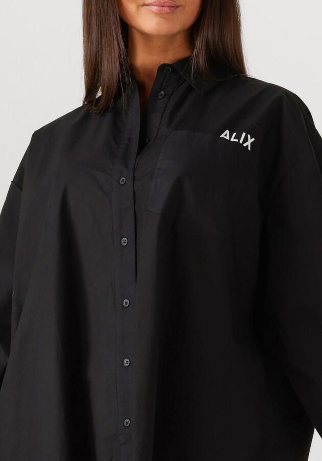 ALIX THE LABEL Dames Blouses Ladies Woven Oversized Poplin Blouse Zwart - Foto 2
