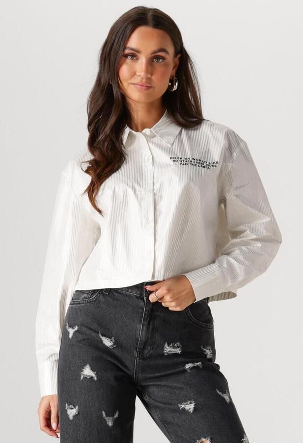 Alix The Label Elegante Pinstripe Blouse voor Dames White Dames - Foto 4