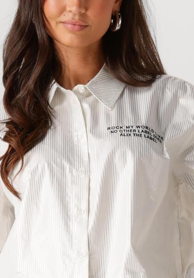 Alix The Label Elegante Pinstripe Blouse voor Dames White Dames - Foto 2