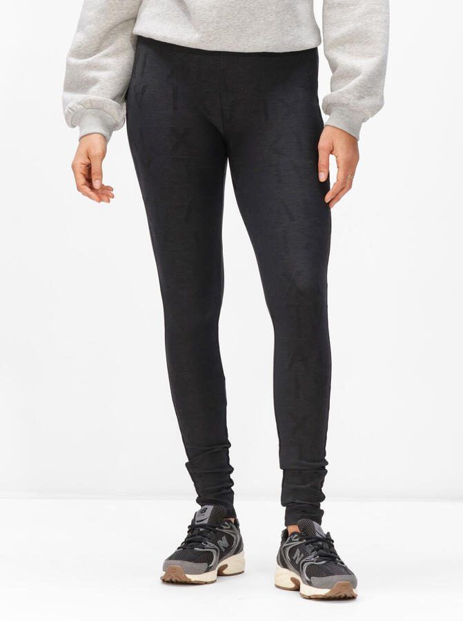 ALIX THE LABEL Dames Broeken Ladies Knitted Alix Jacquard Legging Zwart
