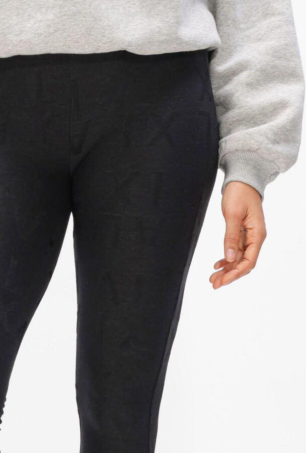 ALIX THE LABEL Dames Broeken Ladies Knitted Alix Jacquard Legging Zwart - Foto 3