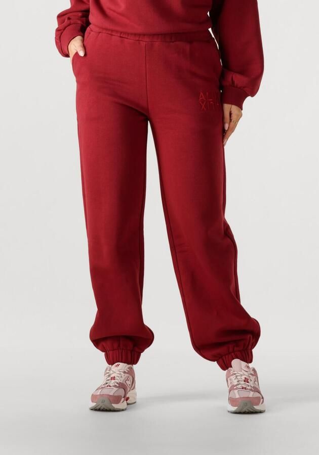 ALIX THE LABEL Dames Broeken Ladies Knitted Alix Sweat Pants Rood