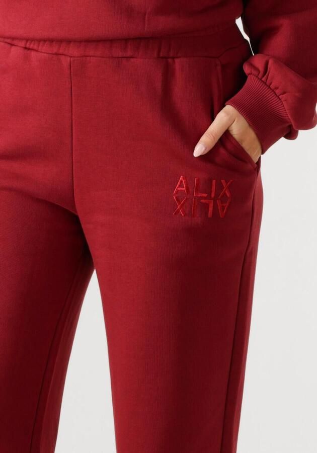 ALIX THE LABEL Dames Broeken Ladies Knitted Alix Sweat Pants Rood - Foto 3
