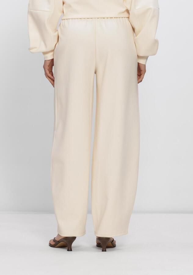 ALIX THE LABEL Dames Broeken Ladies Knitted Balloon Sweat Pants Ecru - Foto 2
