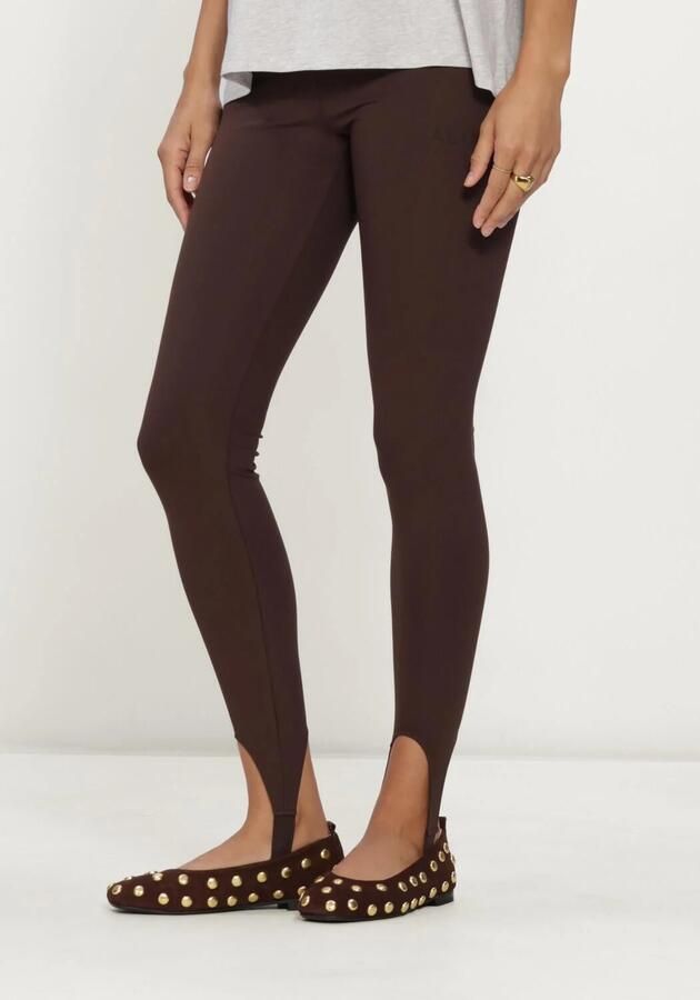 ALIX THE LABEL Dames Broeken Ladies Knitted Clean Legging Bruin