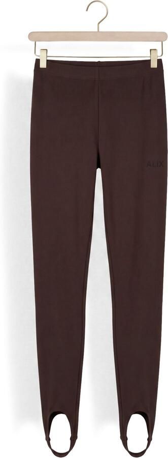 ALIX THE LABEL Dames Broeken Ladies Knitted Clean Legging Bruin - Foto 4