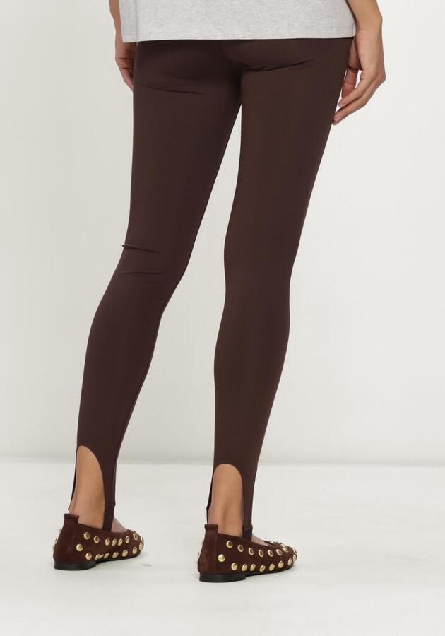 ALIX THE LABEL Dames Broeken Ladies Knitted Clean Legging Bruin - Foto 2
