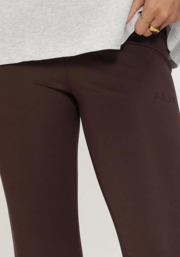 ALIX THE LABEL Dames Broeken Ladies Knitted Clean Legging Bruin - Foto 3